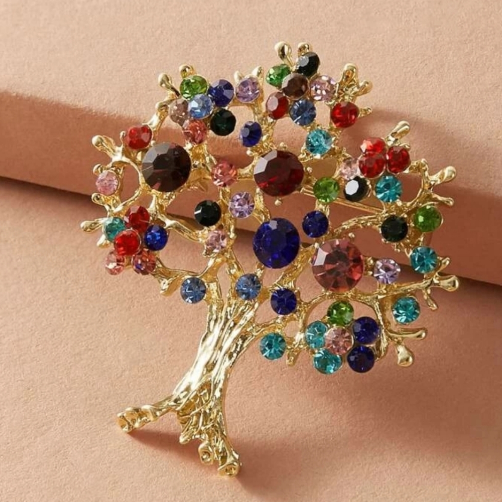 Gem Tree Pin/Pendant